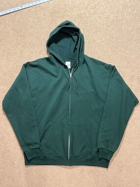 Hanes Men's Forest Green Full-Zip Hoodie